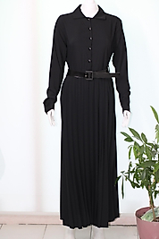 PİLELİ SATEN ELBİSE