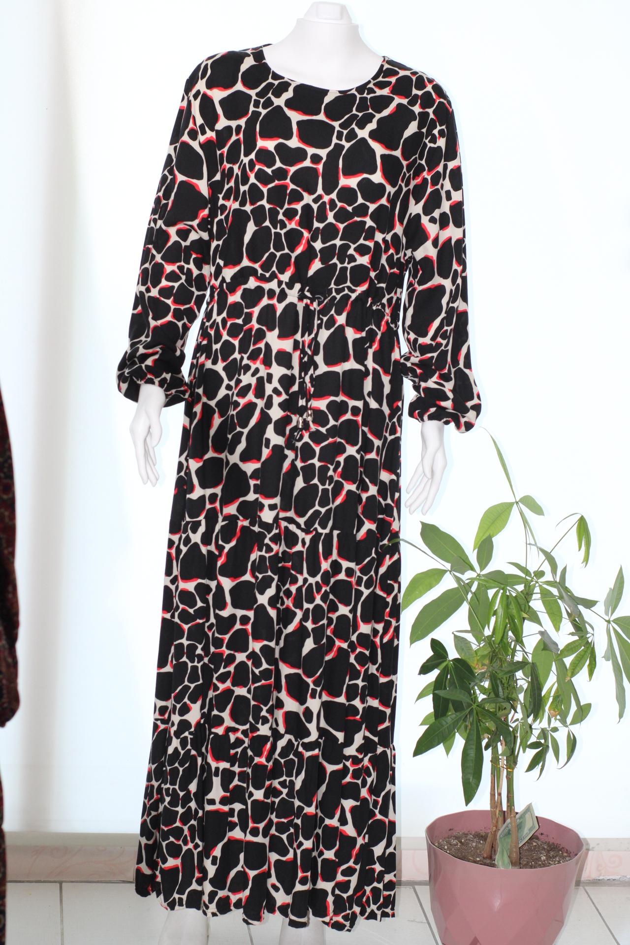 VİSKON TAŞ DESEN ELBİSE