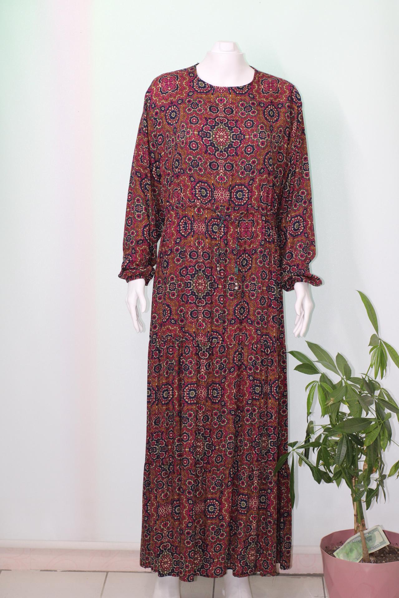 PAMUKLU VİSKON  ELBİSE