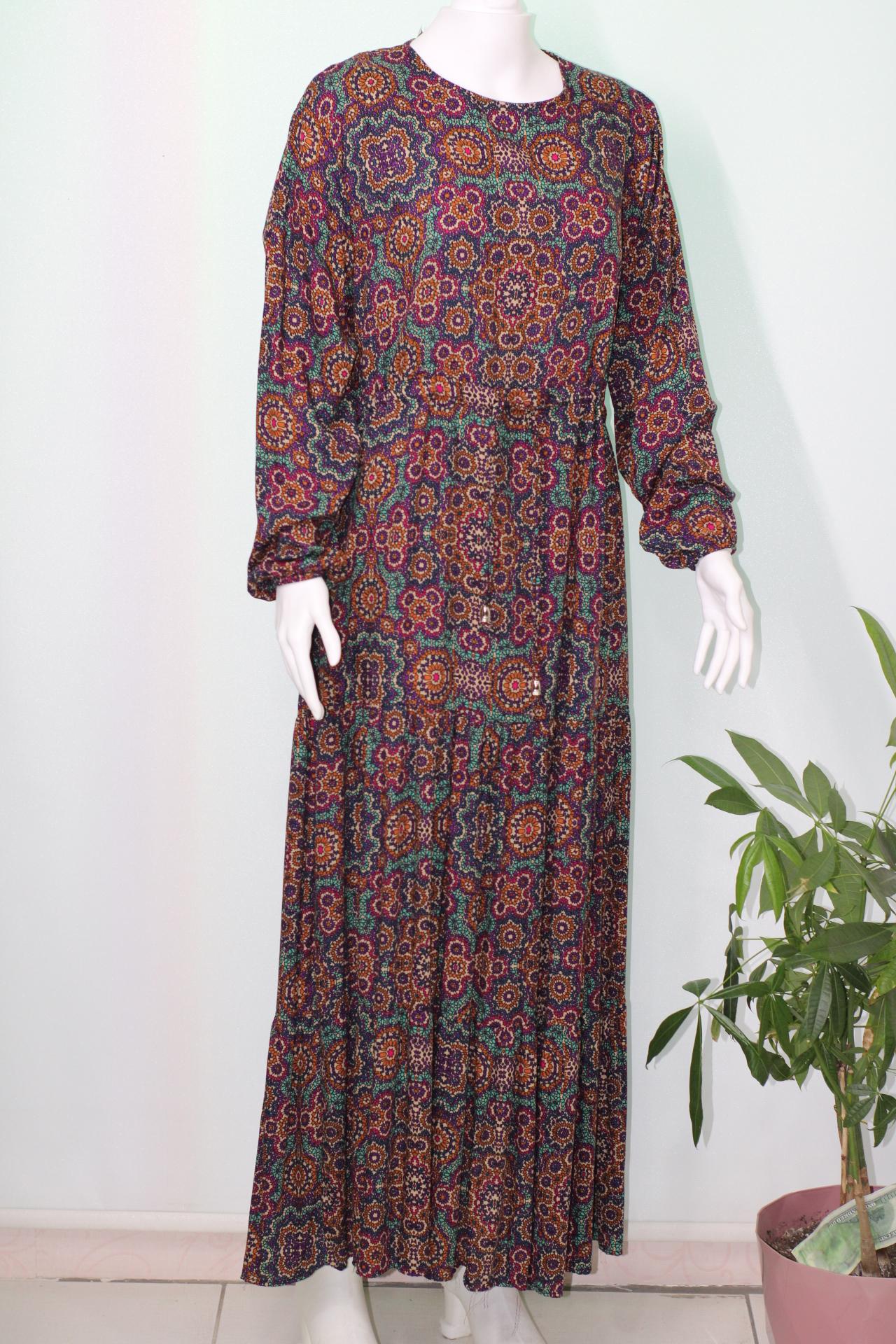 PAMUKLU VİSKON  ELBİSE